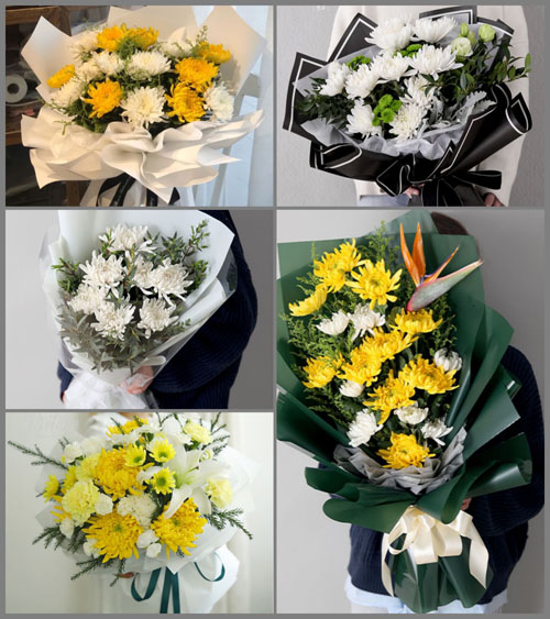 山东济宁鱼台县鱼城镇菜园村白事花束代送